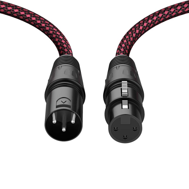 BIFALE XLR Cable 25ft 2Pack, Heavy Duty Nylon Braided XLR Microphone Cable Male to Female 3Pin Balanced Microphone Cable Compatible with Shure SM Microphone, Behringer, Speaker Systems - Image 1